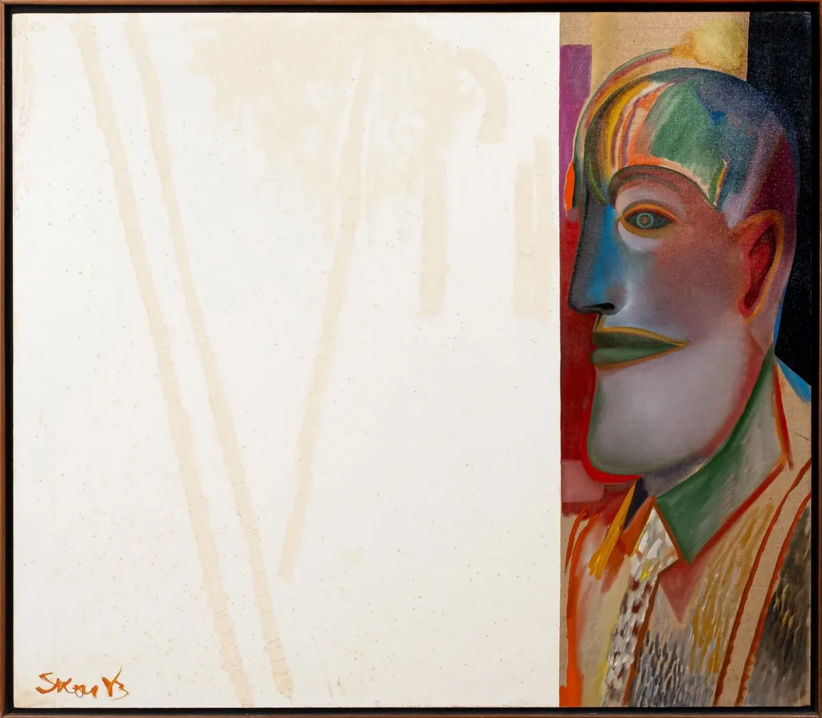 Figura diante Quadro — Siron Franco